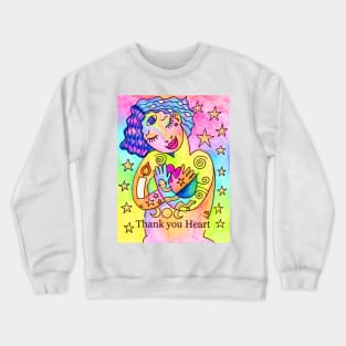 Thank you Heart Crewneck Sweatshirt